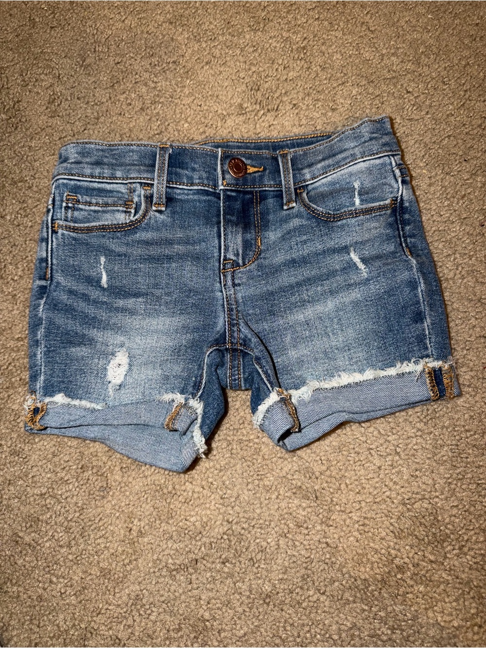 Old Navy Girls' Distressed Denim Shorts - Light Blue